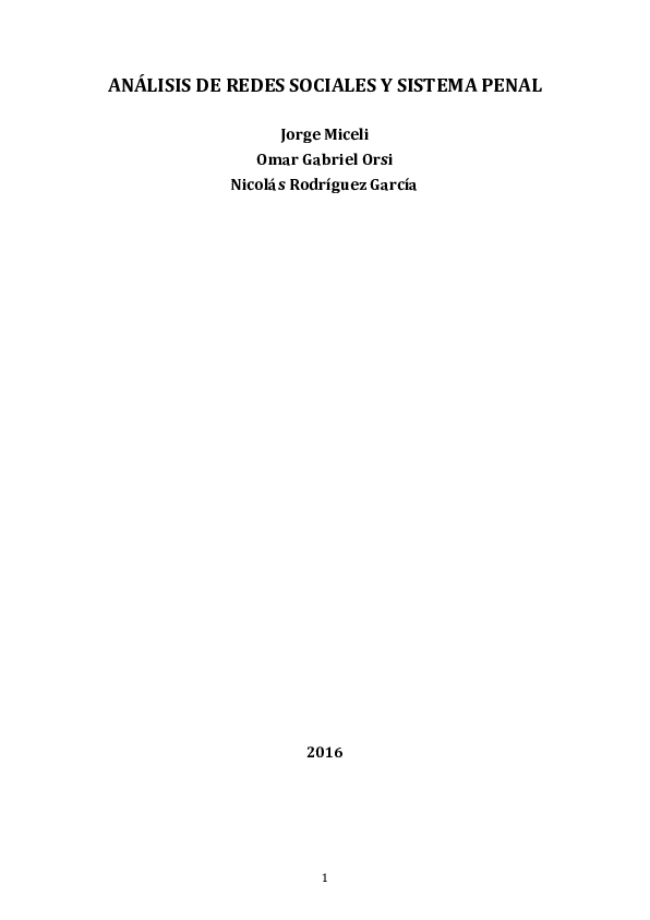 (PDF) Análisis de Redes Sociales y Sistema Penal
