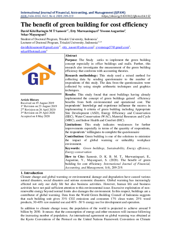 Curated visual reference: Fresh Look at Pdf The Benefit Of Green Building For Cost Efficiency