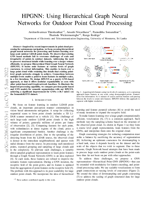 (PDF) HPGNN: Using Hierarchical Graph Neural Networks for Outdoor Point ...