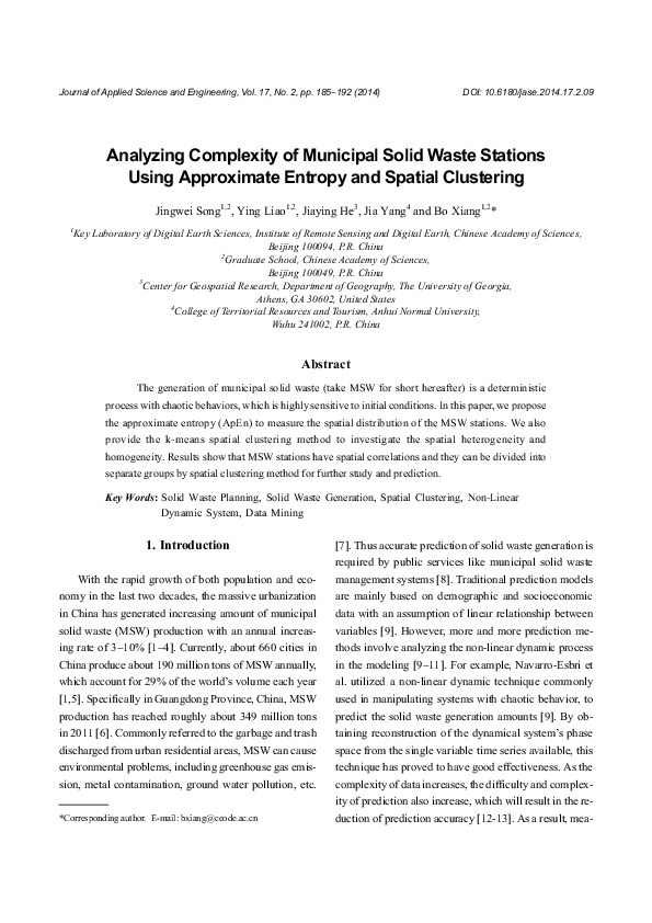 (PDF) Siting Transfer Stations for Municipal Solid Waste Using a ...