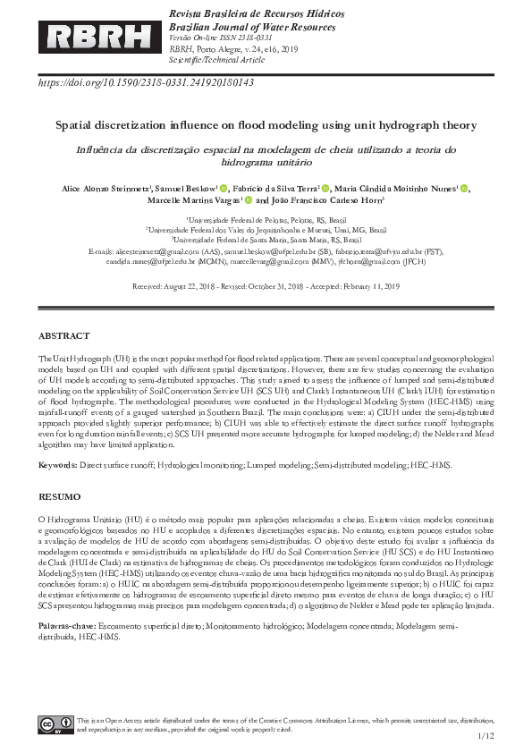 Pdf Spatial Discretization Influence On Flood Modeling Using Unit