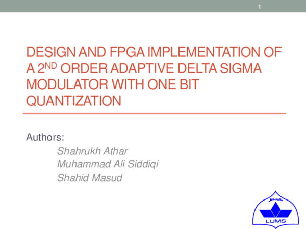 (PDF) Design and FPGA Implementation of a 2nd Order Adaptive Delta ...