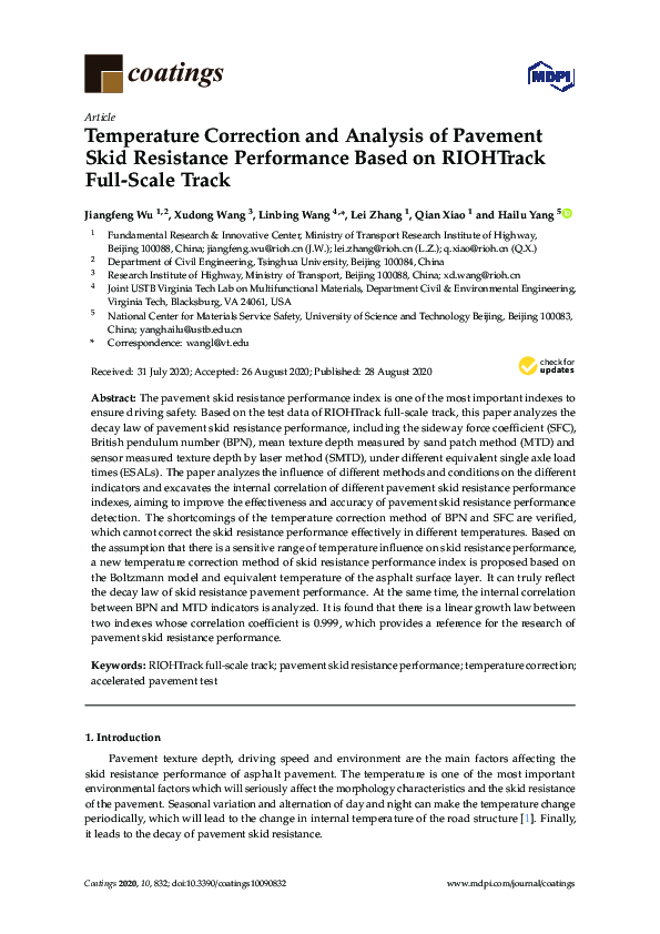 (PDF) Temperature Correction and Analysis of Pavement Skid Resistance ...