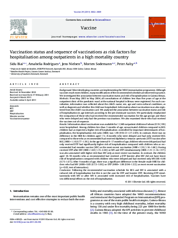 (PDF) Vaccination status and sequence of vaccinations as risk factors ...