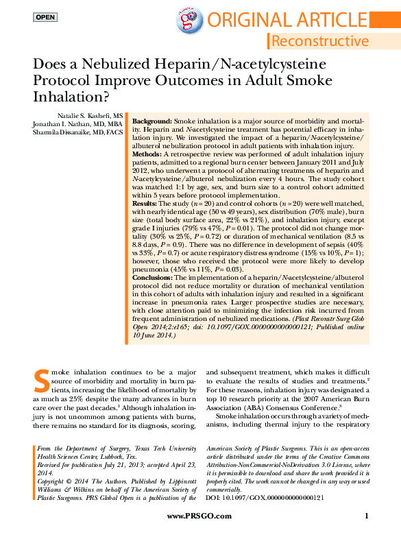 (PDF) Does a Nebulized Heparin/Nacetylcysteine Protocol Improve