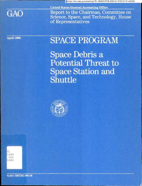 (PDF) Space program: Space debris a potential threat to Space Station ...