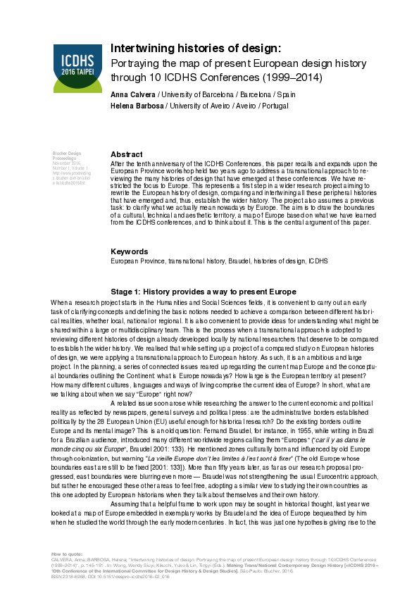 History And Design Reference: Pdf Intertwining Histories Of Design Portraying The Map Of Present