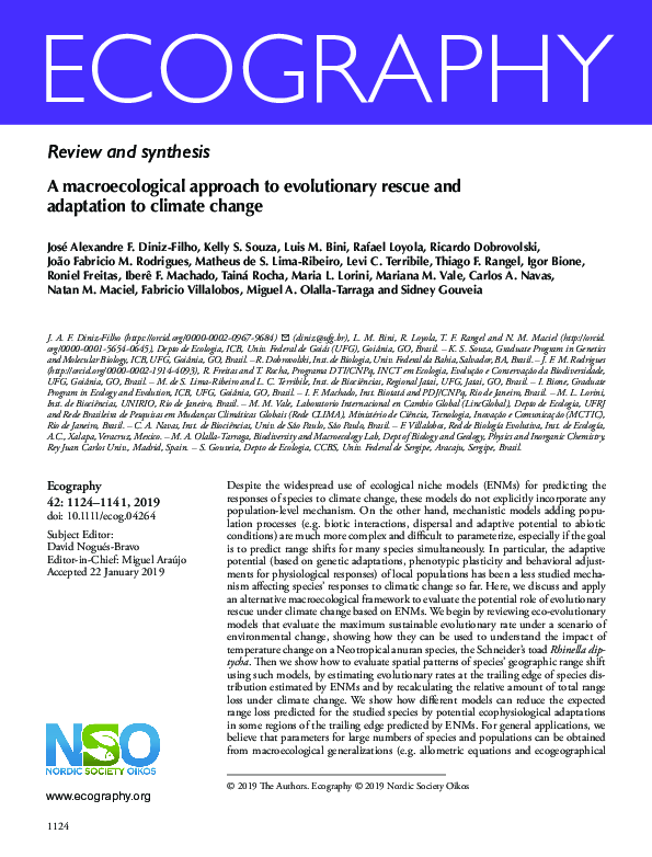 (PDF) A macroecological approach to evolutionary rescue and adaptation ...