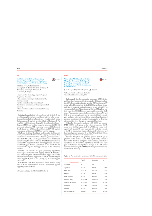 (PDF) Validation of Left Atrial Strain Using Cardiac Magnetic Resonance ...