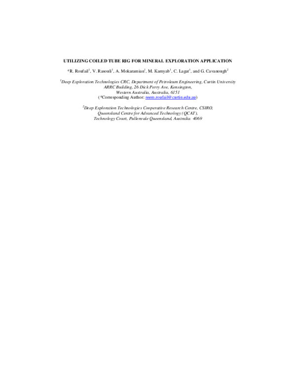 (PDF) Utilizing Coiled tube rig for mineral exploration application ...