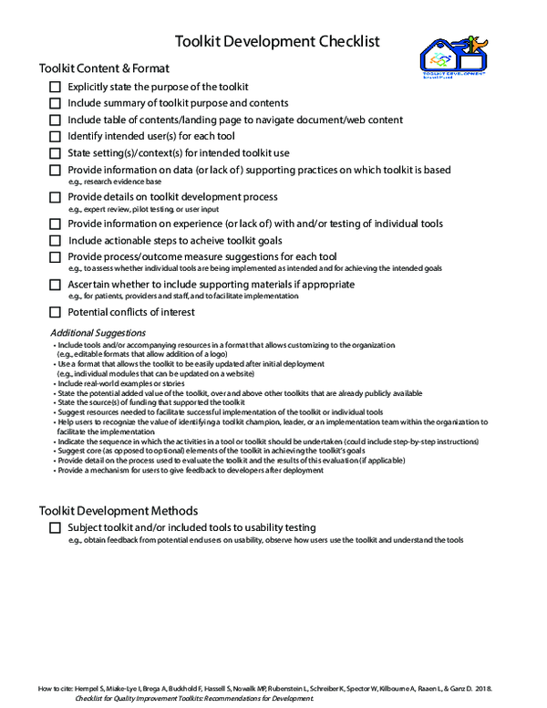 (PDF) Toolkit_Recommendations_Checklist – Supplemental material for ...