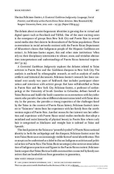 (PDF) A Contested Caribbean Indigeneity: Language, Social Practice, and ...