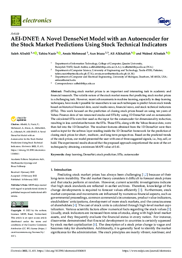 (PDF) AEI-DNET: A Novel DenseNet Model with an Autoencoder for the ...