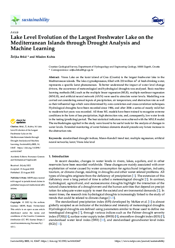 (PDF) Lake Level Evolution of the Largest Freshwater Lake on the ...