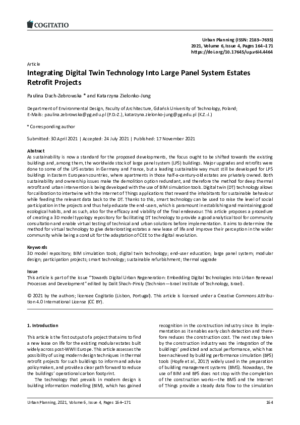 (PDF) Integrating Digital Twin Technology Into Large Panel System ...