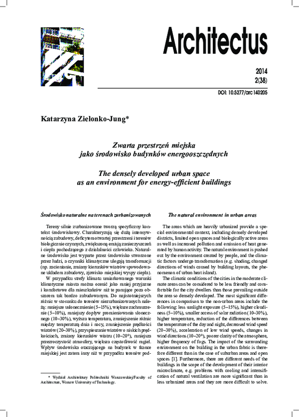 (PDF) The densely developed urban space as an environment for energy ...