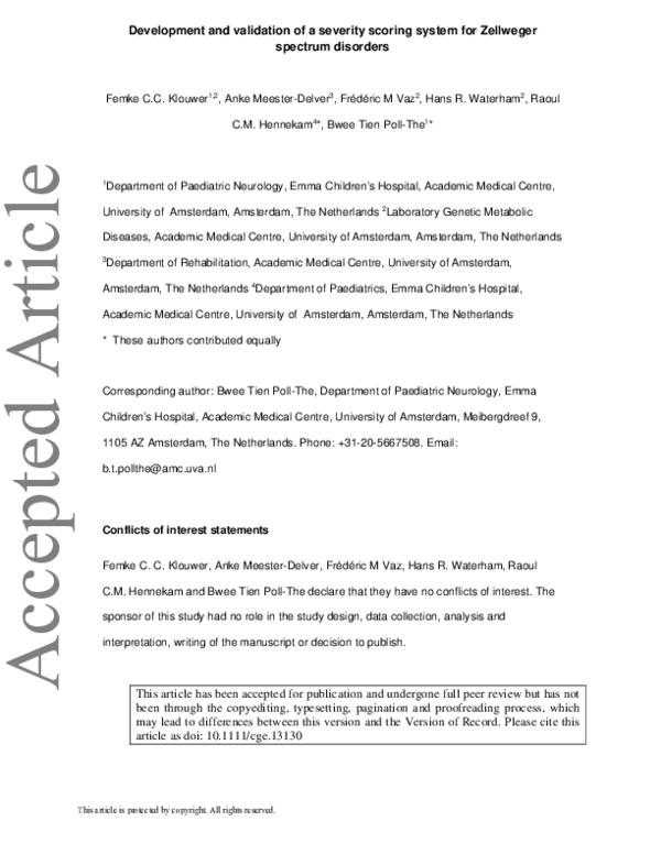(PDF) Development and validation of a severity scoring system for ...