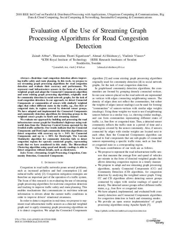 (PDF) Evaluation of the Use of Streaming Graph Processing Algorithms ...