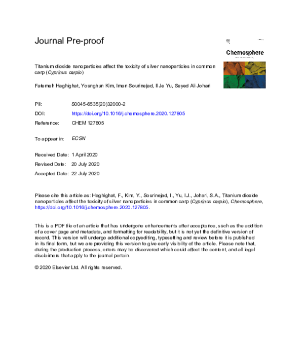 (PDF) Titanium dioxide nanoparticles affect the toxicity of silver ...