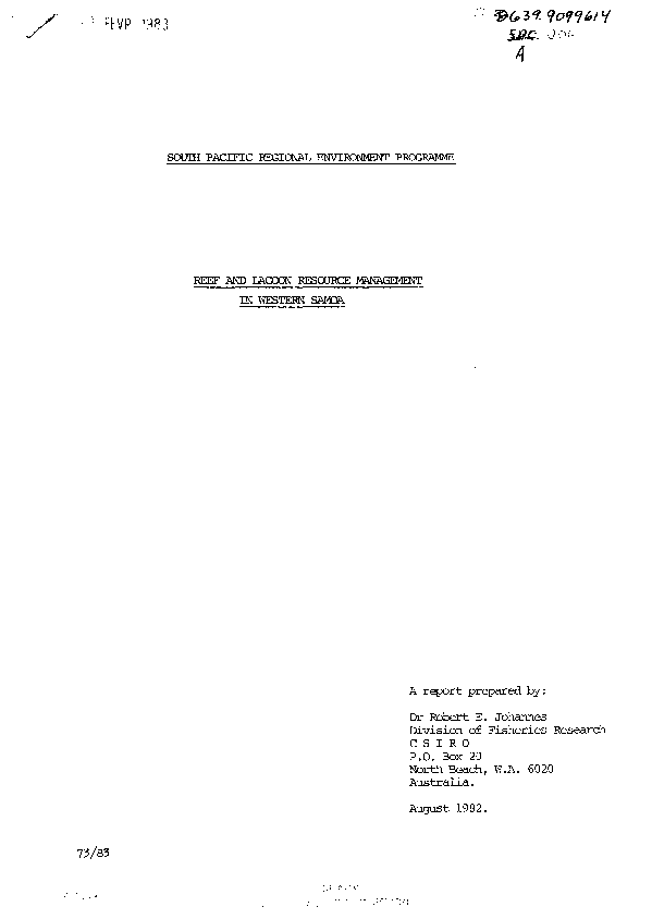 (PDF) South Pacific regional environment programme michael mwangi