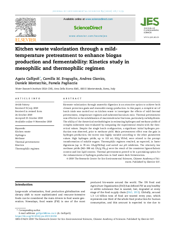 (PDF) Kitchen waste valorization through a mild-temperature ...