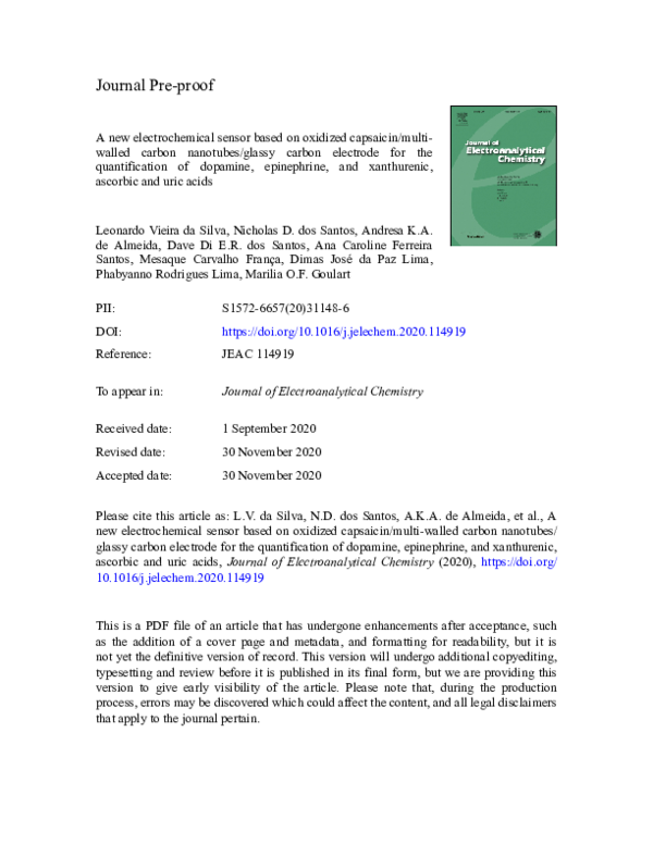 (PDF) A new electrochemical sensor based on oxidized capsaicin/multi ...