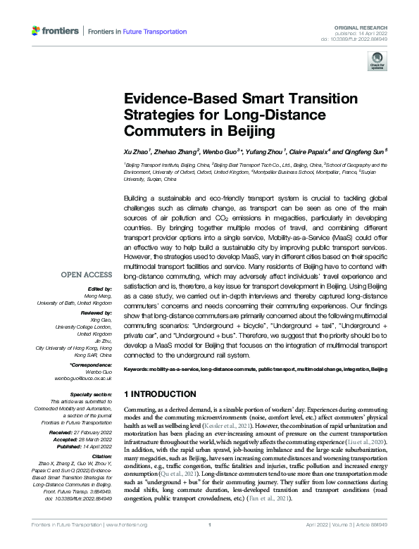 (PDF) Evidence-Based Smart Transition Strategies for Long-Distance ...