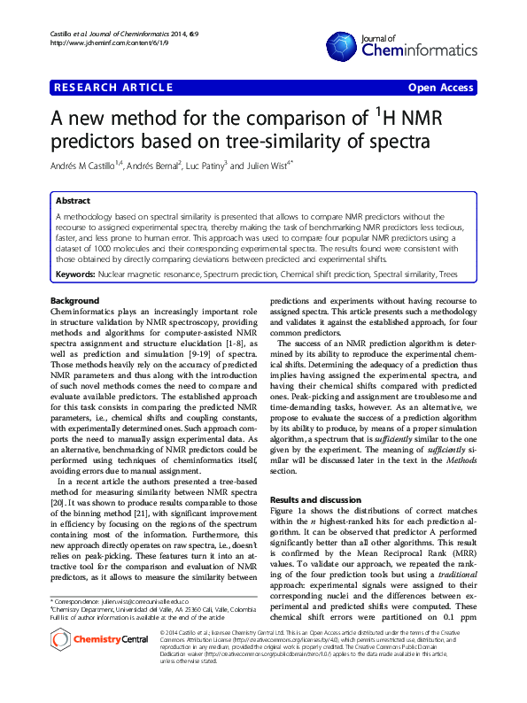 (PDF) A new method for the comparison of 1H NMR predictors based on ...