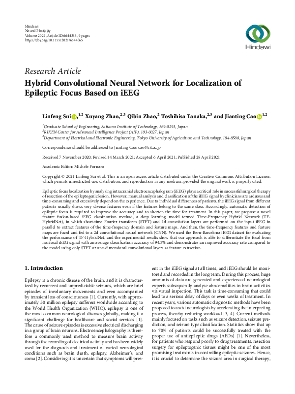 (PDF) Hybrid Convolutional Neural Network for Localization of Epileptic ...