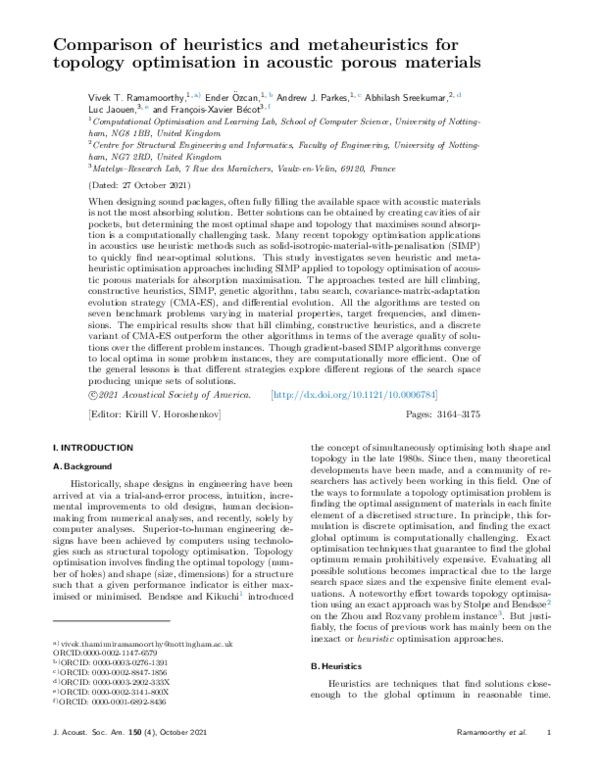 (PDF) Comparison of heuristics and metaheuristics for topology ...
