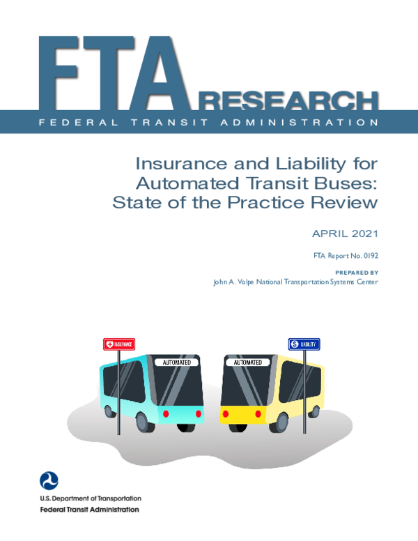 (PDF) Insurance and Liability for Automated Transit Buses: State of the ...