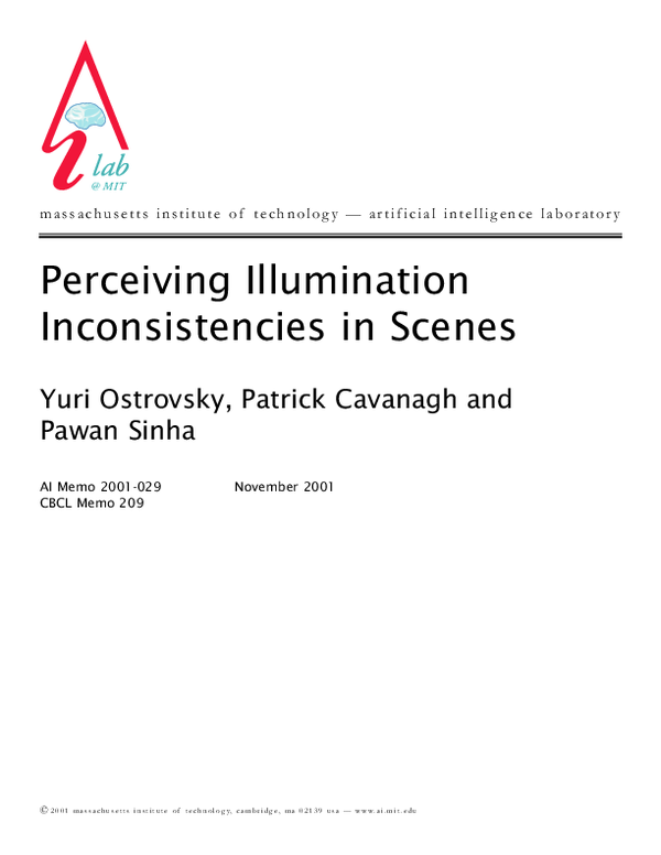 (PDF) Perceiving Illumination Inconsistencies in Scenes