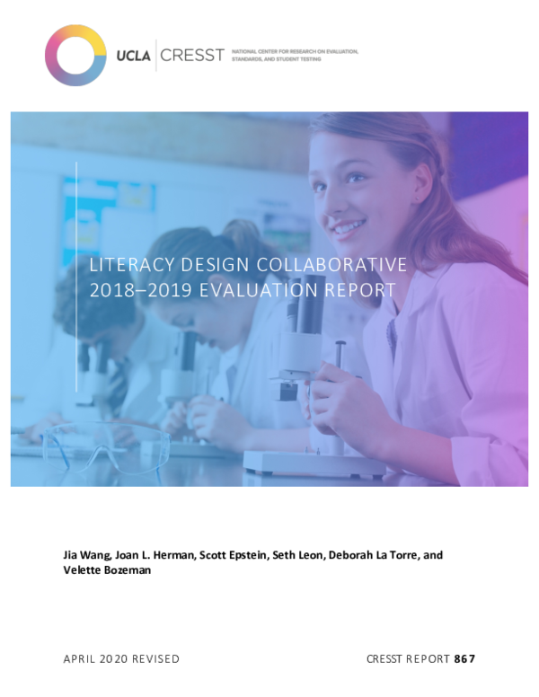 (PDF) Literacy Design Collaborative 2018-2019 Evaluation Report for New ...