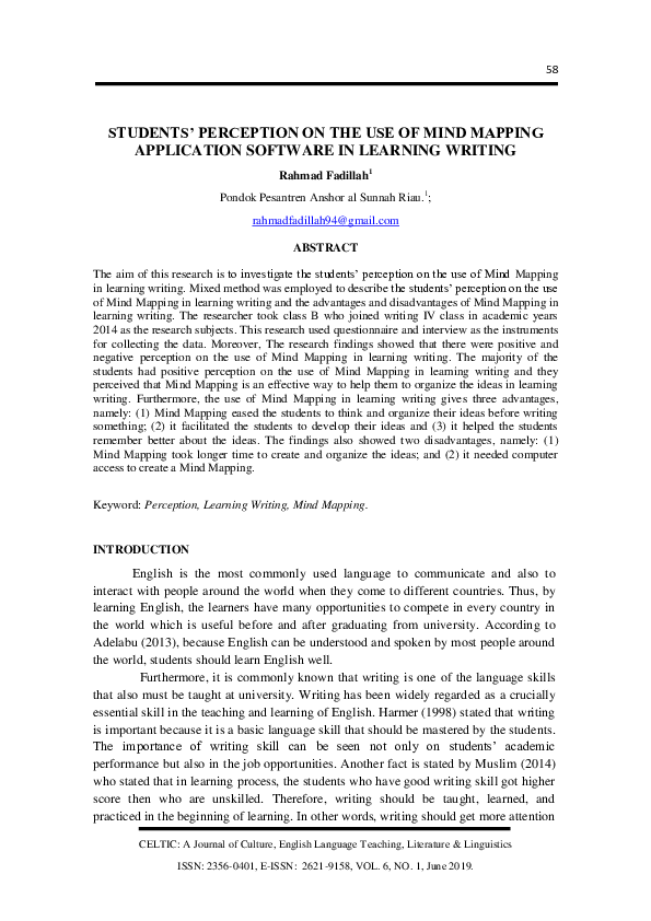 (PDF) Students’ Perception on the Use of Mind Mapping Application ...