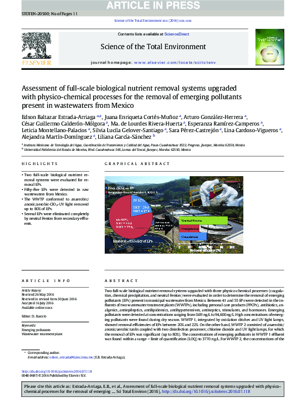(PDF) Assessment of full-scale biological nutrient removal systems ...