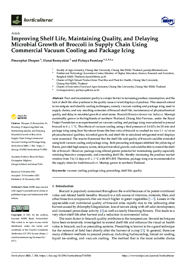 (PDF) Improving Shelf Life, Maintaining Quality, and Delaying Microbial ...