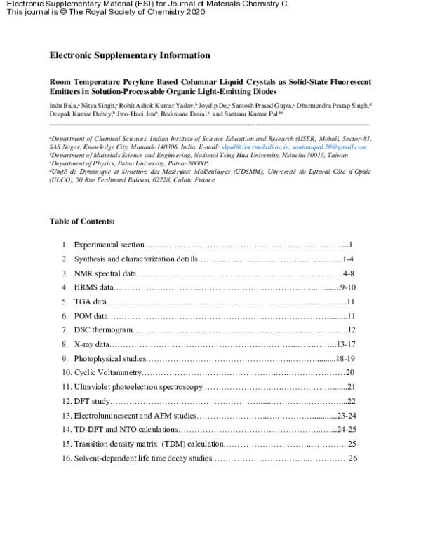 (PDF) Room temperature perylene based columnar liquid crystals as solid ...