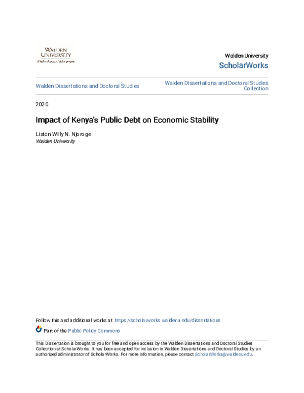 (PDF) Impact of Kenya’s Public Debt on Economic Stability