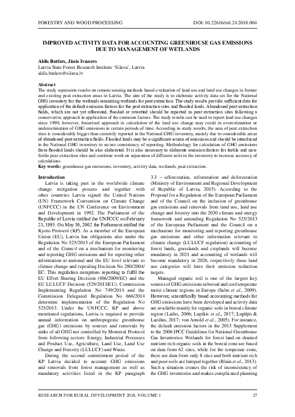 (PDF) Improved activity data for accounting greenhouse gas emissions ...