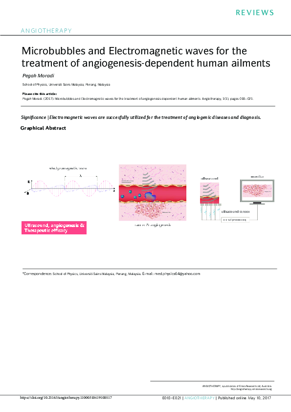 (PDF) Microbubbles and electromagnetic waves for the treatment of ...
