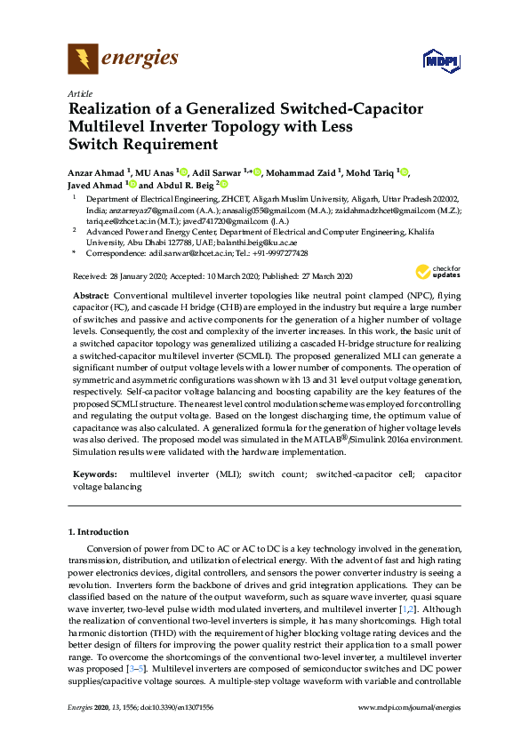 (PDF) Realization of a Generalized Switched-Capacitor Multilevel ...