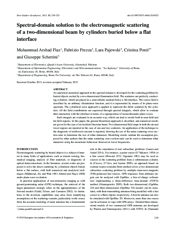 (PDF) Spectral-domain solution to the electromagnetic scattering of a ...