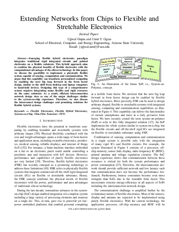 (PDF) Extending networks from chips to flexible and stretchable electronics
