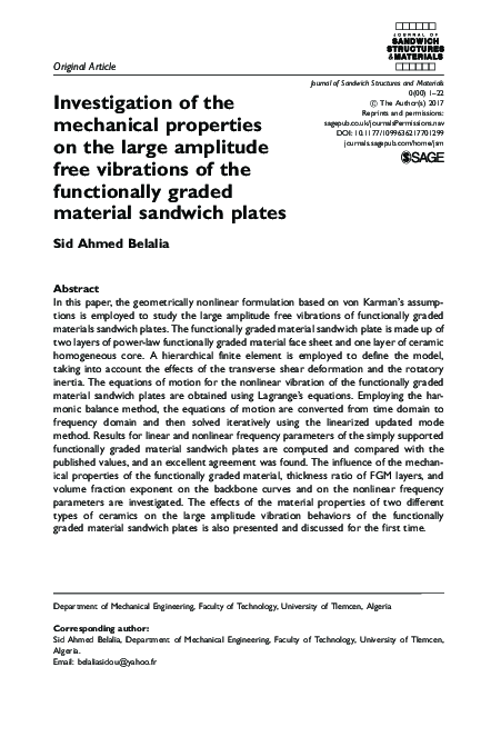 (PDF) Investigation of the mechanical properties on the large amplitude ...