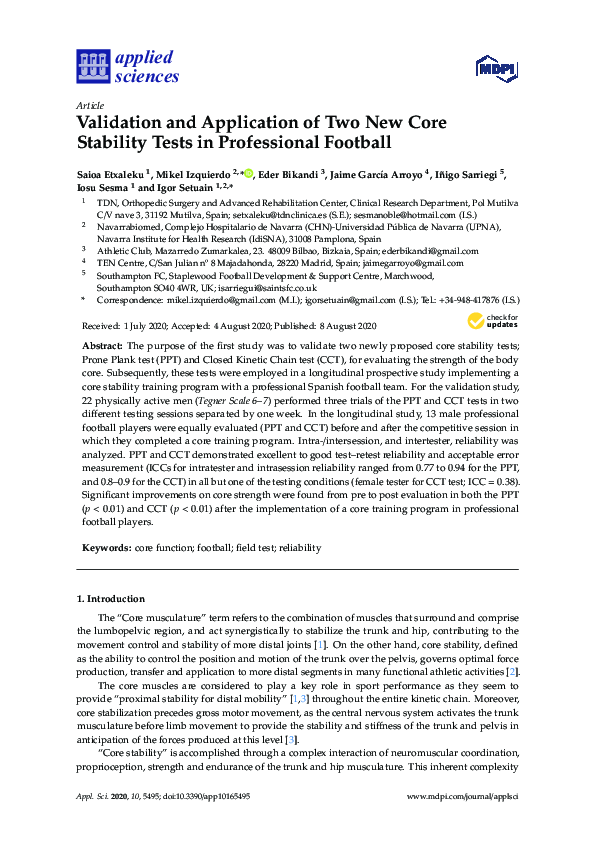 (PDF) Validation and Application of Two New Core Stability Tests in ...