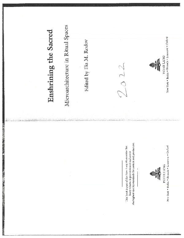 (PDF) Thresholds, Secrets and Revelations Around the Shrines of German Gothic Sacrament Houses