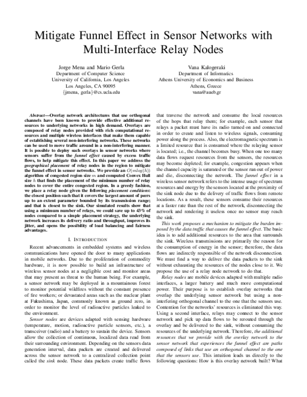 (PDF) Mitigate Funnel Effect in Sensor Networks with Multi-interface ...