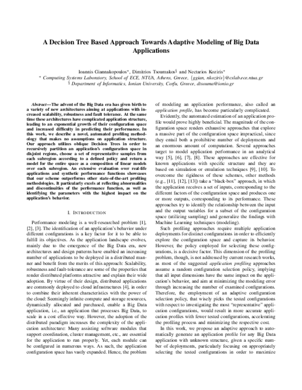 (PDF) A decision tree based approach towards adaptive modeling of big ...