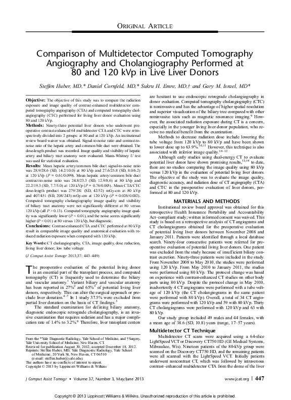(PDF) Comparison of Multidetector Computed Tomography Versus ...