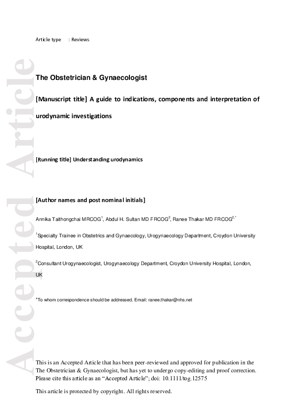 (PDF) A guide to indications, components and interpretation of ...